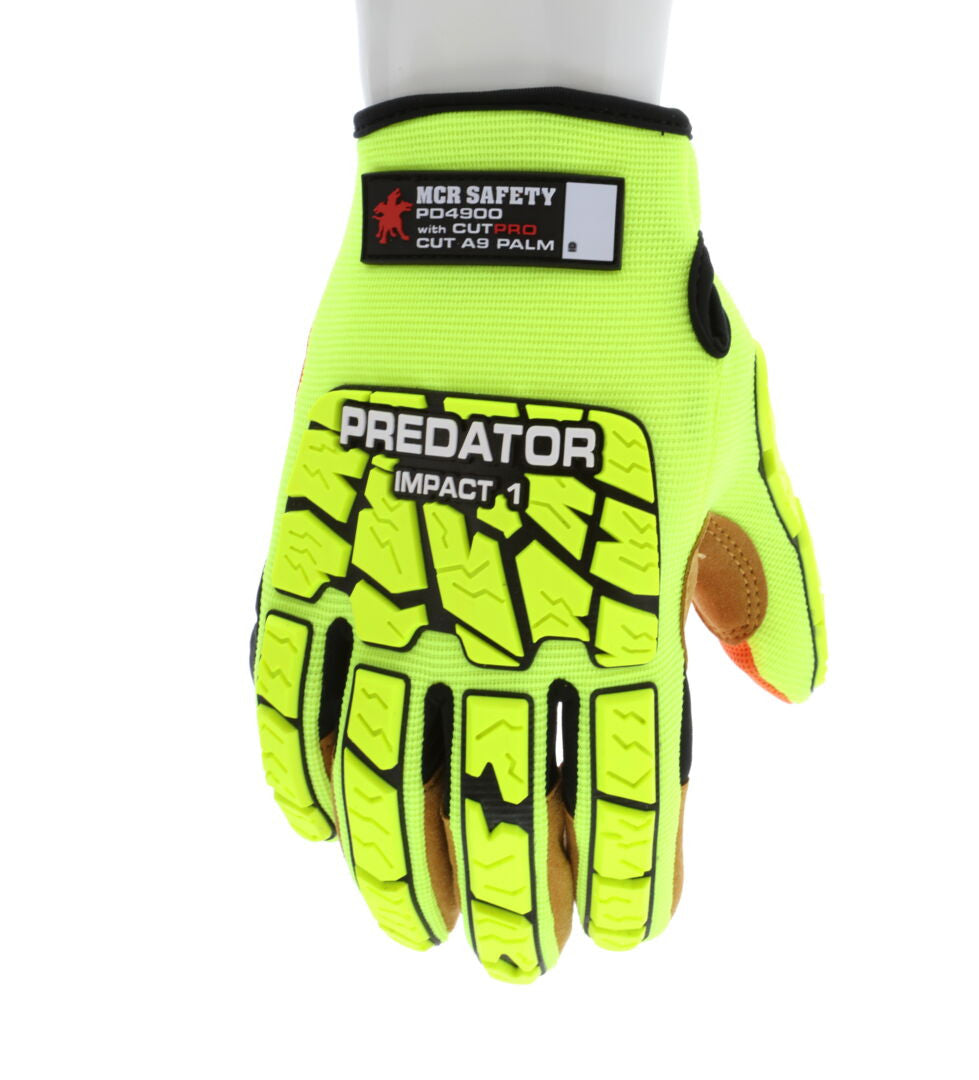 MCR Safety PD4900 Predator Hi-Vis Needle-Resist Impact Gloves product photo