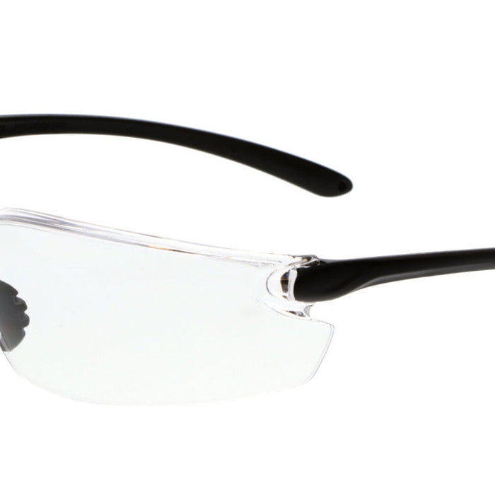MCR BlackKat BL Safety Glasses — ANSI Z87.1+ All-Black Slim Sport Wrap product photo