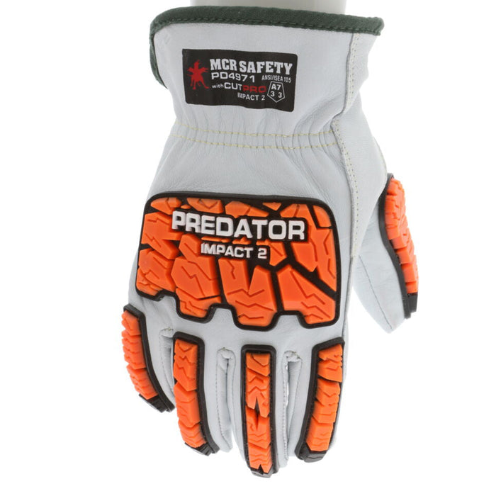 MCR Safety PD4971 Predator Impact Gloves — Dorsal TPR Mechanics Glove product photo
