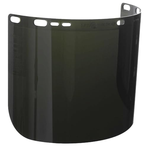 Jackson 29080 KC polycarbonate IR 5.0 shade face shield window, tinted for torch cutting and brazing