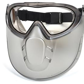 Pyramex GG504DTSHIELD Capstone goggle with removable clear polycarbonate flip face shield