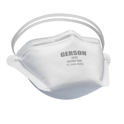 Gerson 3230 N95 low-resistance foldable respirator, box of 50, made in USA