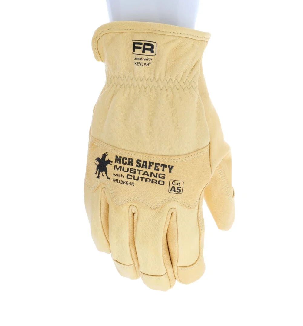 MCR Safety MU3664K Mustang HiDex Goatskin Kevlar FR Gloves product photo