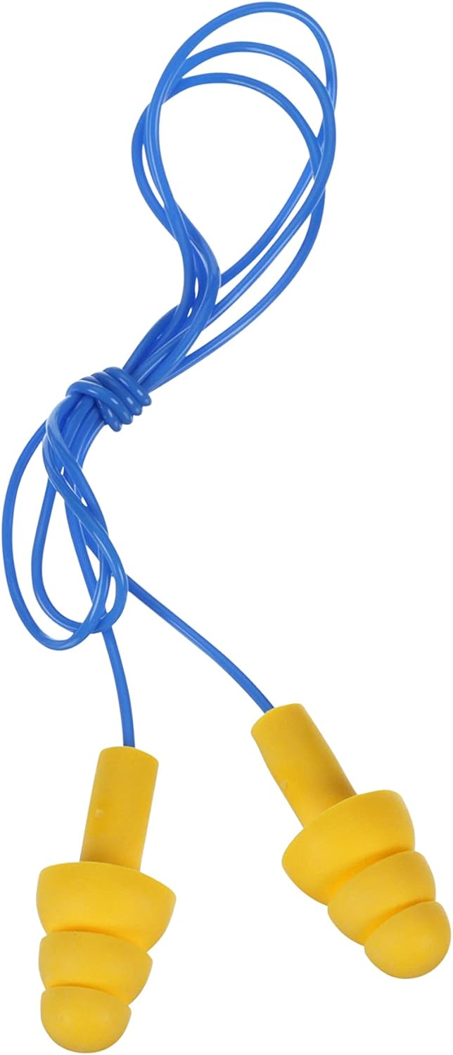 3M E-A-R UltraFit 340-4002 Corded Earplugs - NRR 27 (Reusable Triple-Flange, 50 Pair) product photo