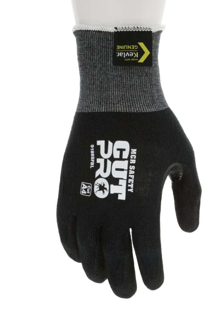 MCR Safety 9188SFBS CutPro A4 Kevlar Sandy Nitrile Gloves product photo