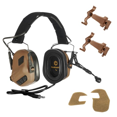 Earmor M32X Plus Electronic Ear Muffs — Comms Mic + Helmet Rail Adapters, NRR 24 product photo