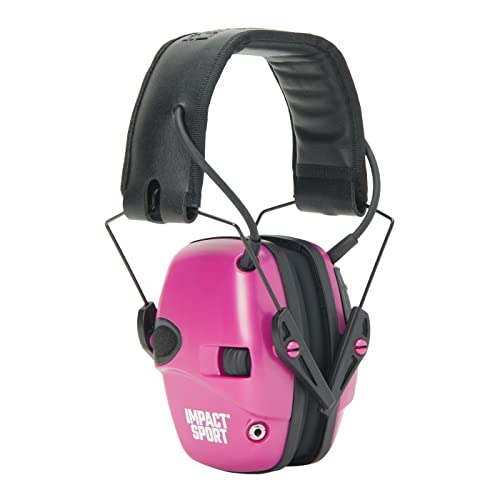 Howard Leight Impact Sport Pink Electronic Ear Muffs — NRR 22, Youth/Small product photo