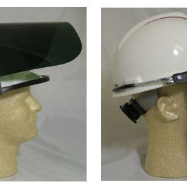 ERB 311612 Safety 5.0 green-tinted complete face shield with headgear, shield-only configuration