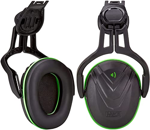 MSA V-Gard Helmet-Mounted Ear Defenders (10190356) — NRR 22 Cap-Mounted Earmuffs, Enhanced Comfort product photo