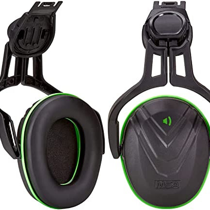 MSA V-Gard Helmet-Mounted Ear Defenders (10190356) — NRR 22 Cap-Mounted Earmuffs, Enhanced Comfort product photo