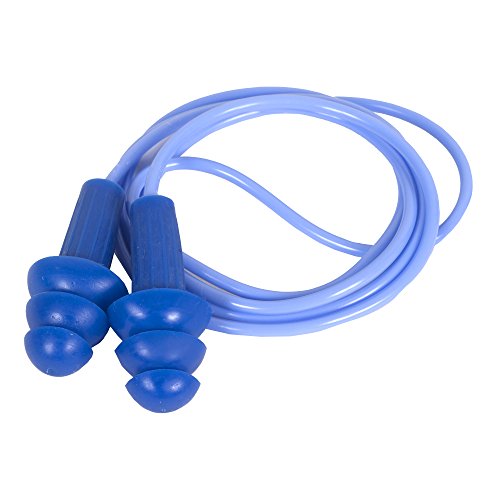Jackson Safety 13824 H30 Detectable Reusable Corded Blue Metal Detectable Earplugs product photo