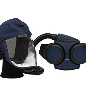 Sundström SR 500/520 PAPR kit with SR 500 belt-mounted fan unit and SR 520 hood