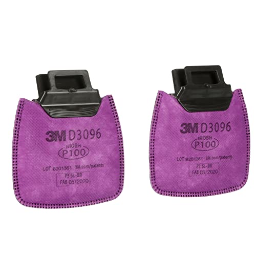 3M Secure Click D3096 P100 Filter — Nuisance Acid Gas Relief, AEM Media (HF-800/FF-800) product photo