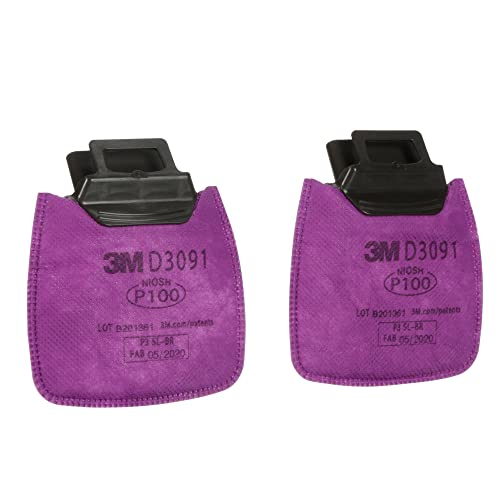 3M Secure Click D3091 P100 Particulate Respirator Filter product photo