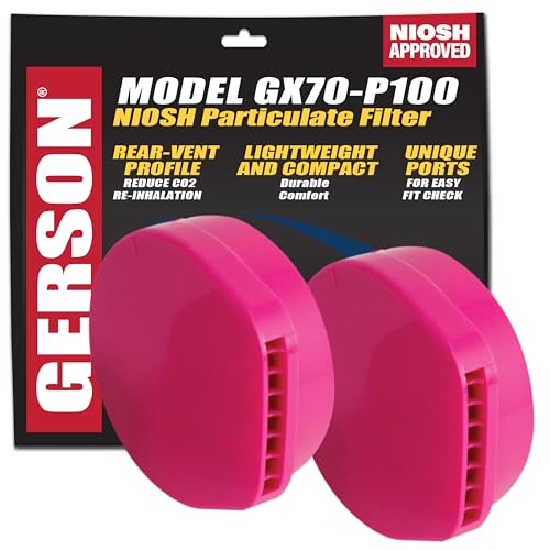 Gerson GX70 P100 Respirator Cartridges, 2-Pack — Full and Half Face product photo