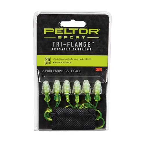 Peltor Sport Tri-Flange Fit Corded Earplugs — NRR 26 product photo