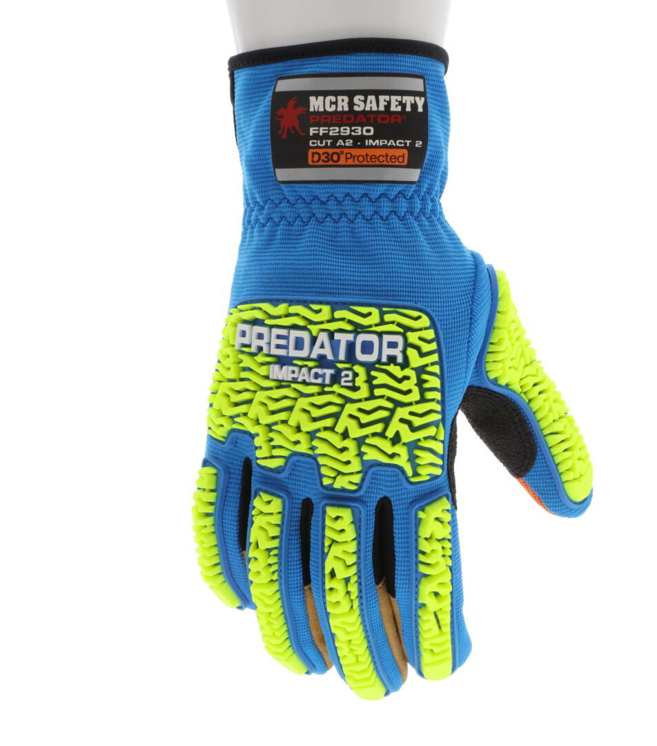 MCR Safety FF2930 ForceFlex Impact Gloves, D3O Mechanics (Small) product photo