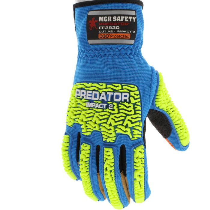 MCR Safety FF2930 ForceFlex Impact Gloves, D3O Mechanics (Small) product photo
