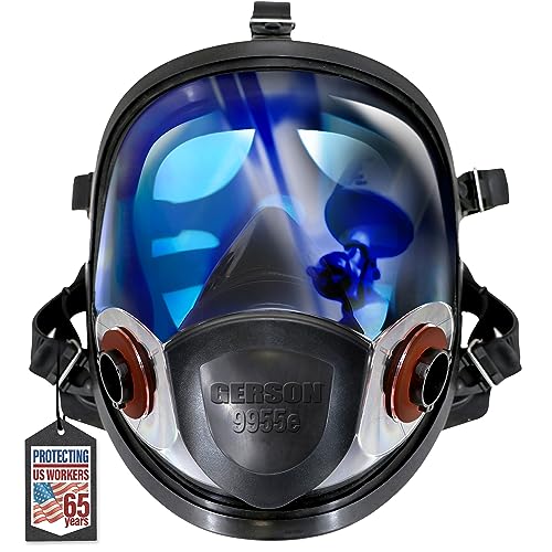 GERSON Silicone Full Face Respirator, One Size product photo
