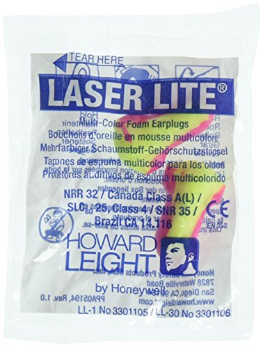 Howard Leight LL-1 Laser Lite 50 Count Foam Earplugs (NRR 32, Uncorded) product photo