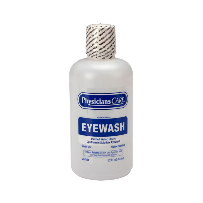 PhysiciansCare 32 oz Eye Wash Solution — Sterile Buffered Bottle product photo