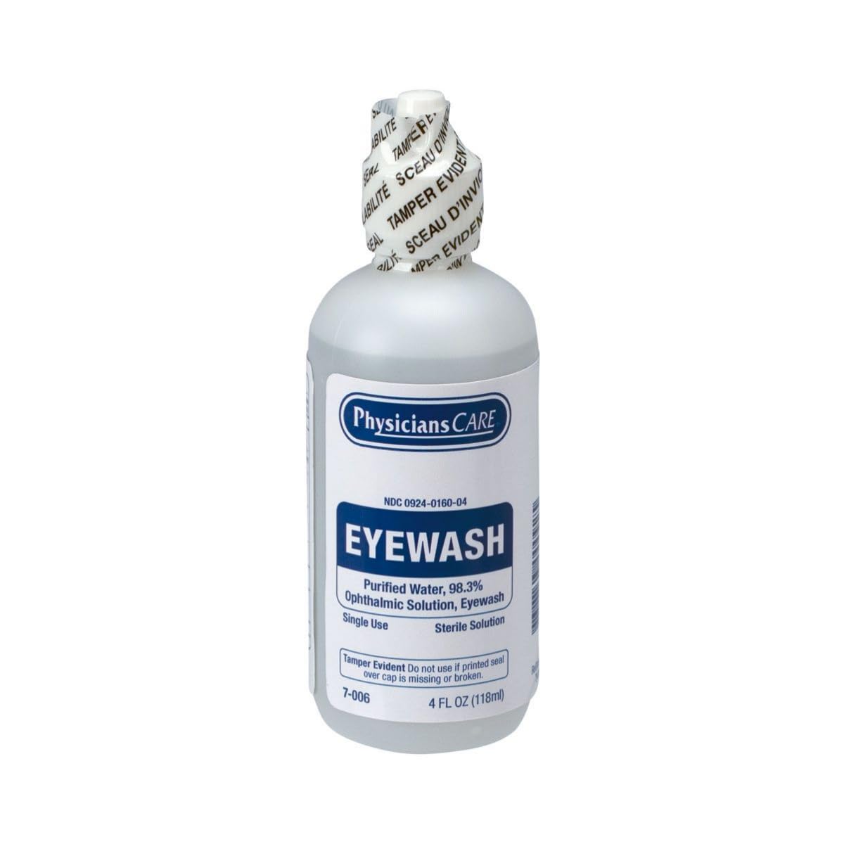 PhysiciansCare by First Aid Only 7-006 Eye Wash Solution, 4 oz Bottle product photo
