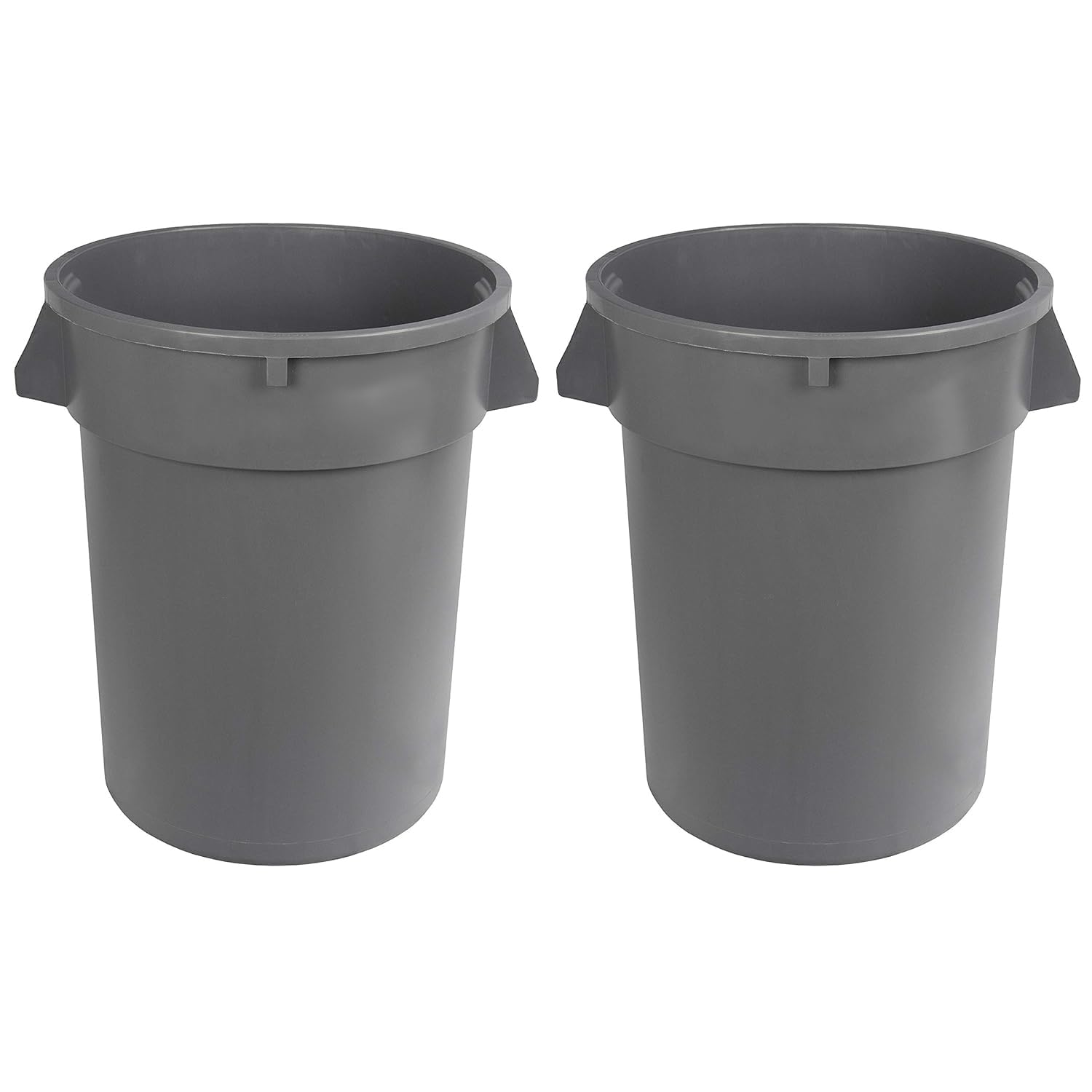 Amazon Basics 32 Gallon Round Trash Cans — 2-Pack product photo