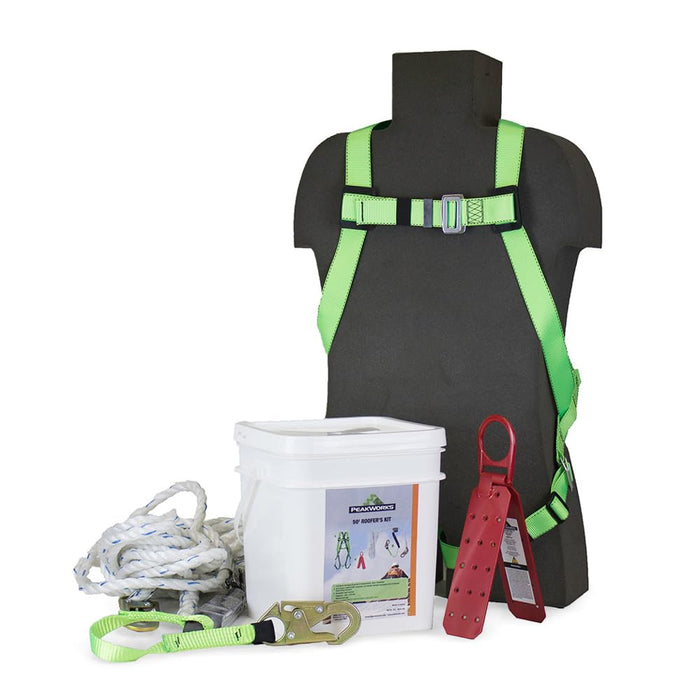 Peakworks RK6-50 Roofers Kit — Universal Harness, 50 ft Lifeline, Rope Grab product photo
