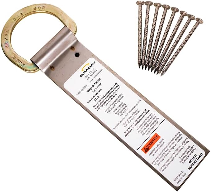 Guardian 00500 RIDG-1 Permanent Roof Anchor — Single D-Ring product photo