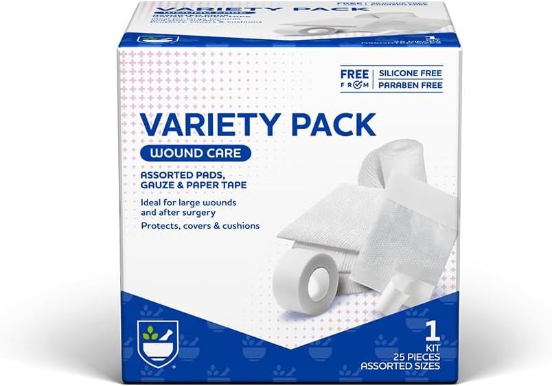 Rite Aid First Aid Gauze Pads, Variety Pack, 25 Assorted product photo