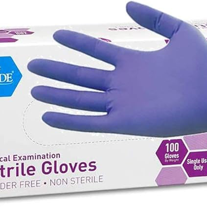MedPride Medical Nitrile Gloves — Powder-Free Exam, 4 Mil, Box of 100 product photo