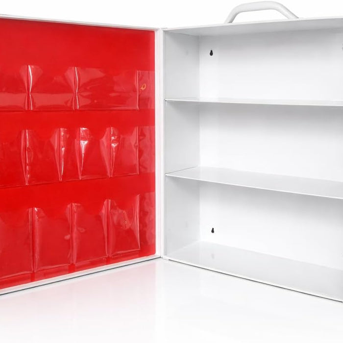 Rapid Care 3-Shelf Metal First Aid Cabinet, Empty, Wall Mountable product photo