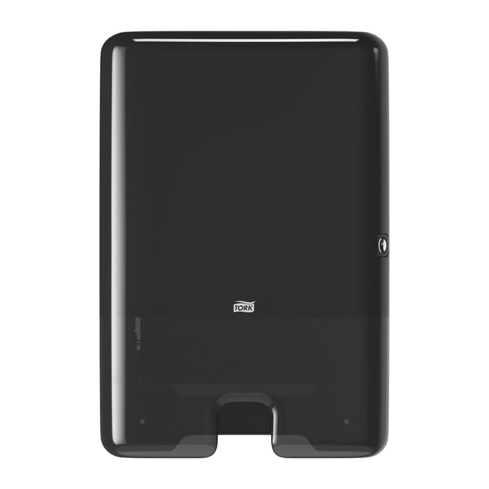 Tork Xpress 553028 Multifold Hand Towel Dispenser H2, Elevation, Black product photo