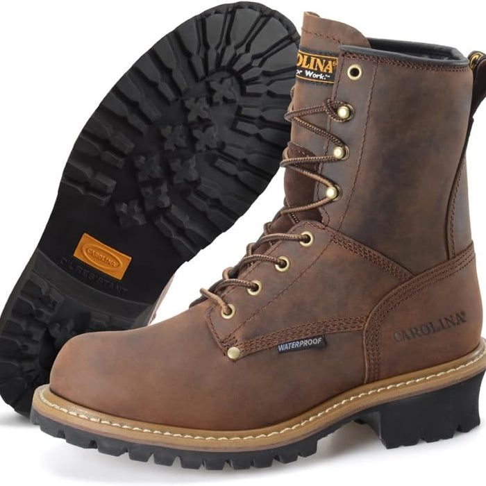 Carolina 8 Inch Steel Toe Waterproof Logger Boot (CA9821) product photo
