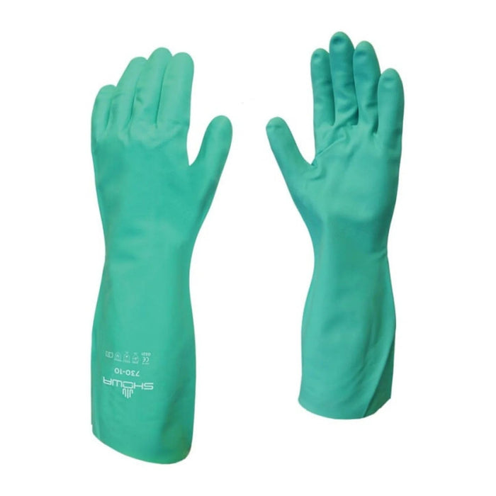 Showa 730 Nitrile Chemical-Resistant Gloves — 15-Mil Flock-Lined product photo