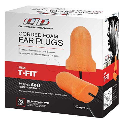 PIP Mega T-Fit Corded Earplugs — NRR 32 product photo