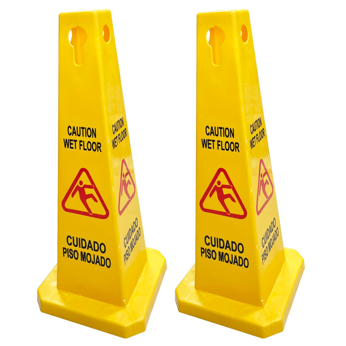 4-Sided Cones — Wet Floor Safety, 2-Pack product photo