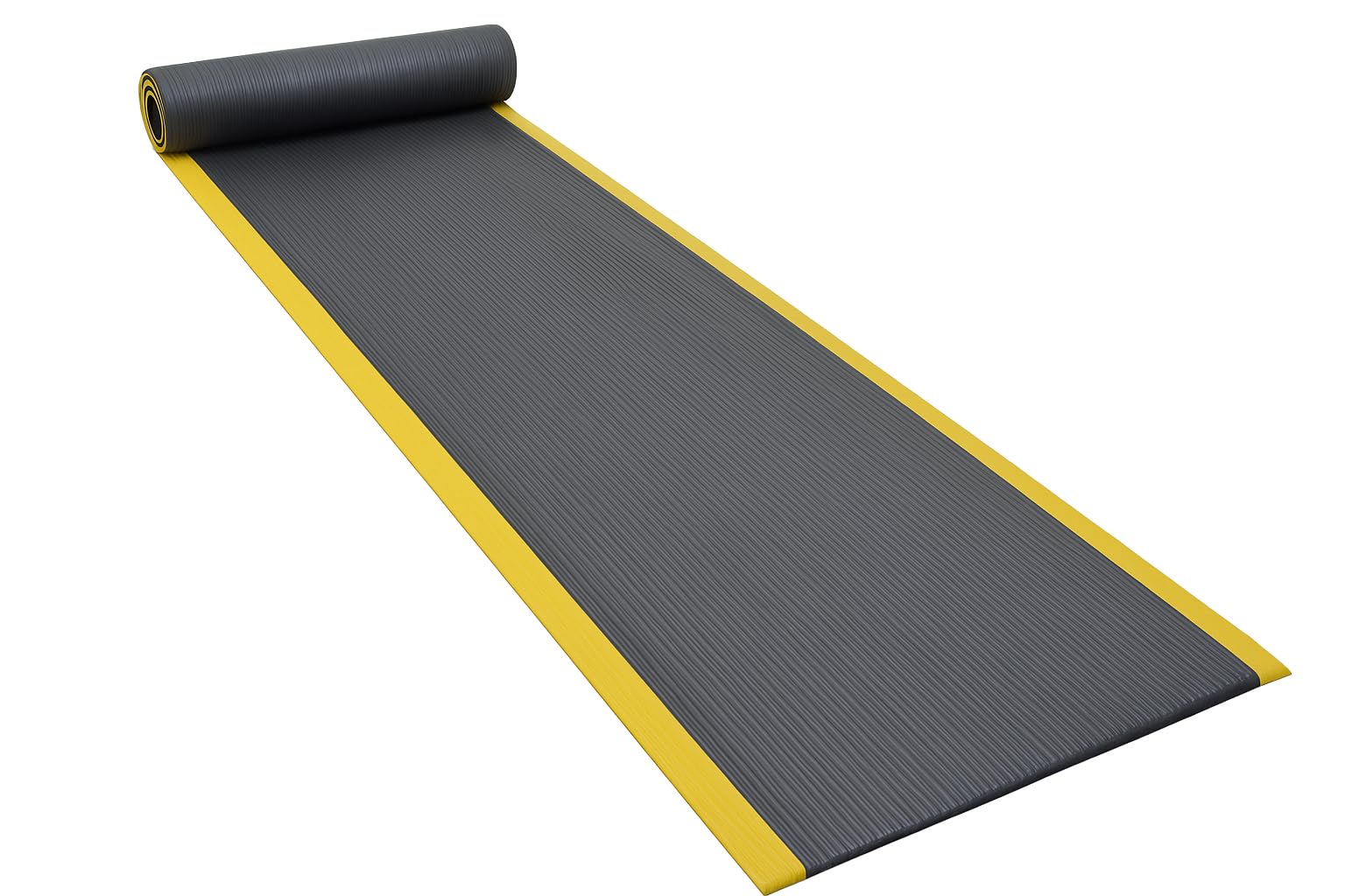 Guardian Air Step Anti-Fatigue Mat — 3' x 12' Cuttable Runner, Yellow-Striped, Dry Areas product photo