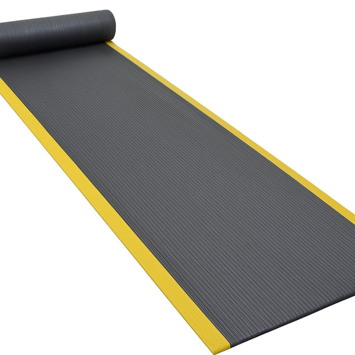 Guardian Air Step Anti-Fatigue Mat — 3' x 12' Cuttable Runner, Yellow-Striped, Dry Areas product photo