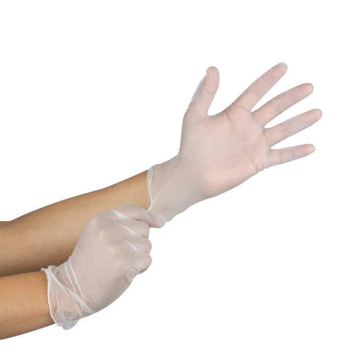 Karat Clear Vinyl Gloves, Powder-Free Food-Safe product photo
