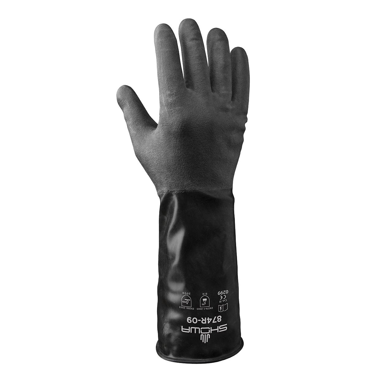 SHOWA 874 Butyl Chemical-Resistant Gloves — Rough Grip, Unlined product photo