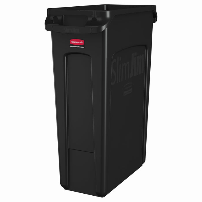 Rubbermaid Slim Jim 23-Gallon Trash Can — Black product photo