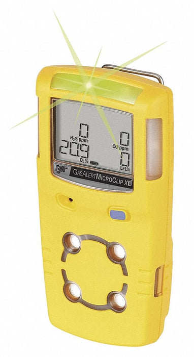 BW GasAlertMicroClip XL 4-Gas Detector — O2, LEL, CO, H2S product photo