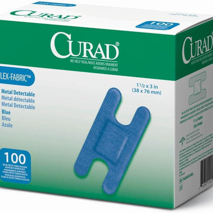 Curad Knuckle Blue Detectable Bandages — Food Industry product photo
