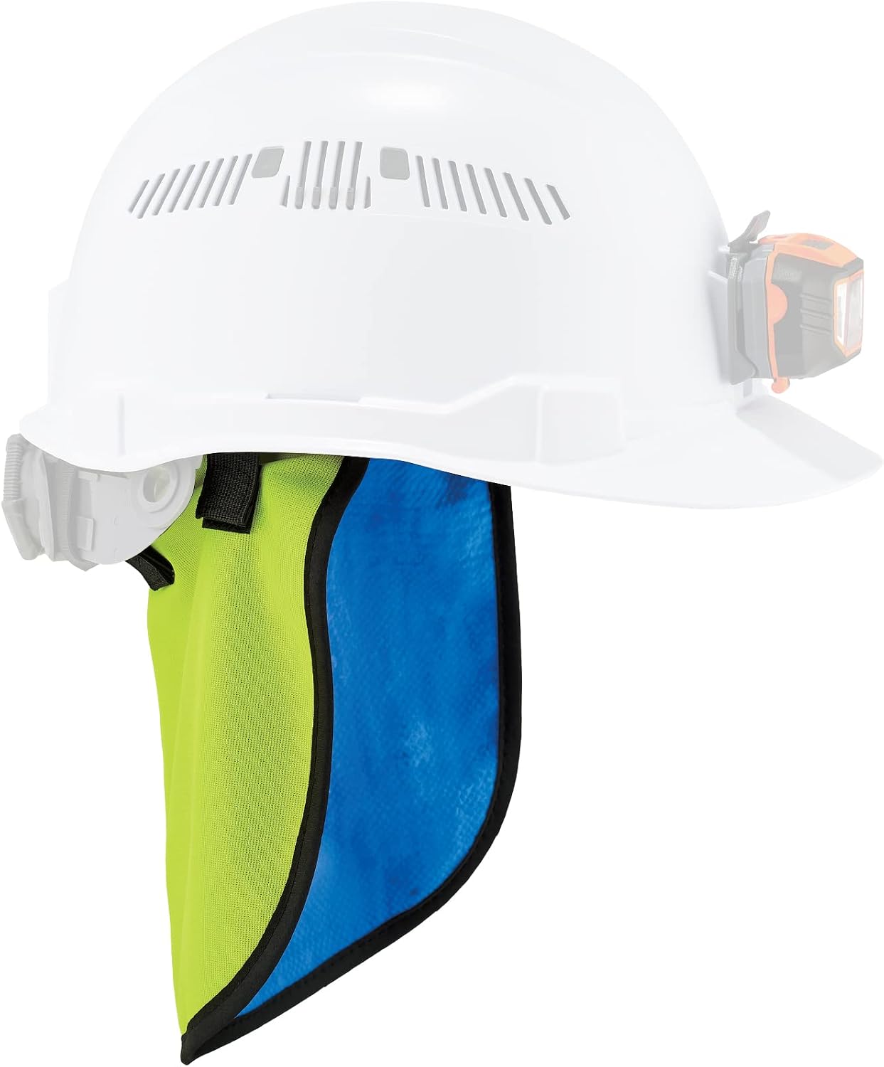 Ergodyne Chill-Its 6670CT Hard Hat Sun Shade — Clip-On Evaporative Neck Cooling product photo