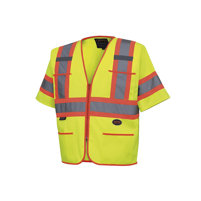 Pioneer Hi-Vis Class 3 Sleeved Vest — Yellow/Green product photo