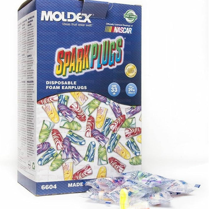 Moldex 6604 SparkPlugs Cordless Earplugs — NRR 33 (Metal-Detectable) product photo