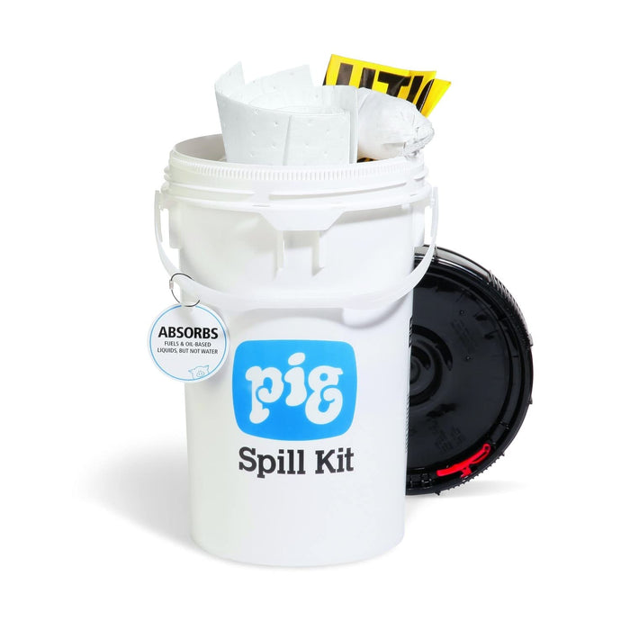 New Pig KIT413 Oil-Only Spill Kit in Bucket — 14-Piece, Absorbs Oil, Repels Water product photo