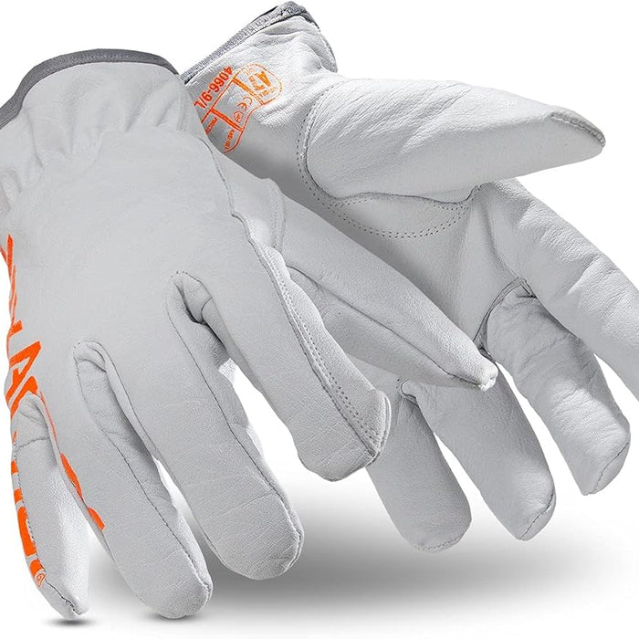 HexArmor Chrome SLT 4066 cut and heat-resistant leather work gloves