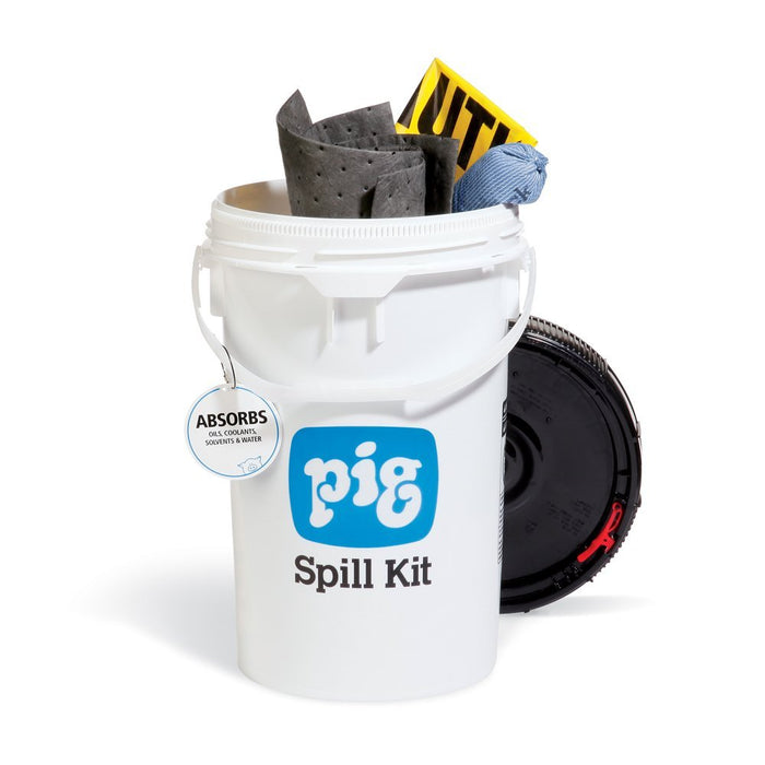 New Pig KIT21 Universal Spill Kit in Bucket — 4-Gallon Absorbency, Oils/Coolants/Solvents/Water product photo